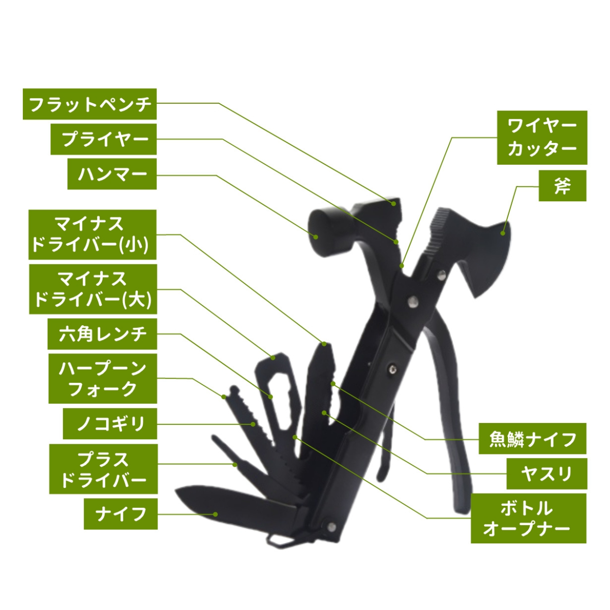 キャンプやDIYで大活躍する多機能ペグハンマー Wildmaster【注文後2〜4日営業日出荷】